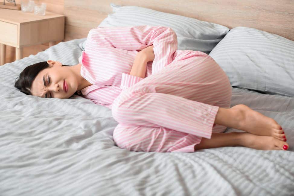 Menstrual cramps on holiday